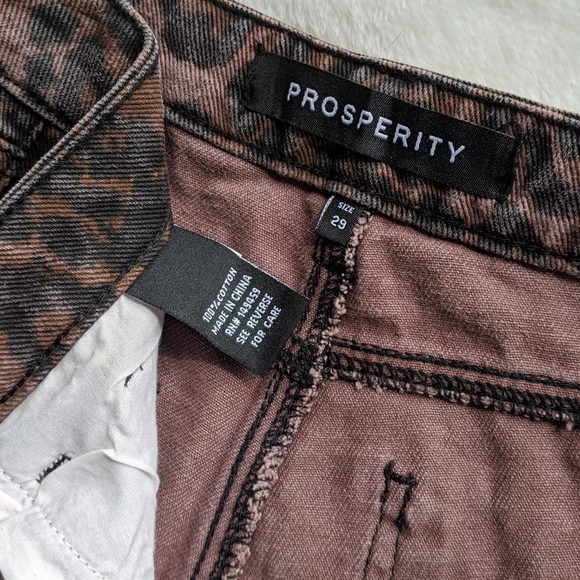 Prosperity Leopard Print Skinny Jeans Five Pocket Non Stretch Brown Black 29 NWT - Picture 15 of 16